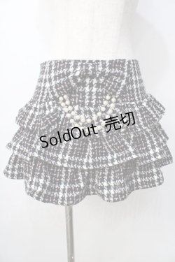 画像1: TRALALA / チェックフリルミニスカート 0 黒 Y-25-09-29-278-LO-SK-SZ-ZY
