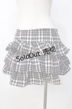 画像2: TRALALA / チェックフリルミニスカート 0 黒 Y-25-09-29-278-LO-SK-SZ-ZY