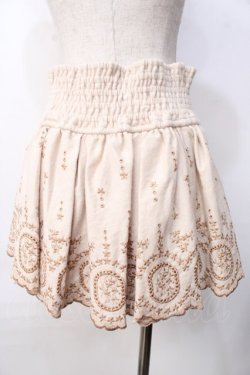 画像2: LIZ LISA / 刺繍スカラップスカパン 0 ベージュ Y-25-09-29-284-LO-PA-SZ-ZY