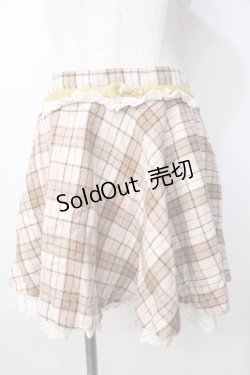 画像1: LIZ LISA / チェック柄フレアスカート 0 ブラウン Y-25-09-29-286-LO-SK-SZ-ZI