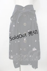 LIZ LISA / 小花刺繍スカート 0 紺 Y-25-09-29-288-LO-SK-SZ-ZI