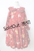 PINK HOUSE / strawberry choco bearプリントミディワンピース  赤 Y-25-09-30-004-LO-OP-AS-ZY
