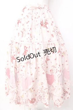 画像1: PINK HOUSE / アニバーサリーケーキプリントスカート F ピンク Y-25-09-30-024-LO-SK-SZ-ZY