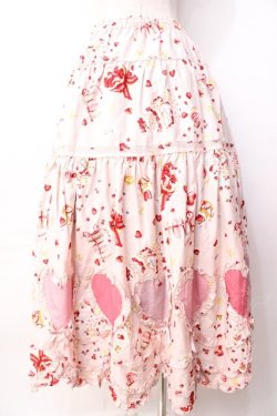 画像2: PINK HOUSE / アニバーサリーケーキプリントスカート F ピンク Y-25-09-30-024-LO-SK-SZ-ZY