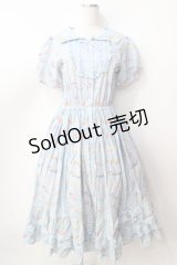 PINK HOUSE / le langage des fleurs ptワンピース  サックス Y-25-09-30-006-LO-OP-AS-ZY