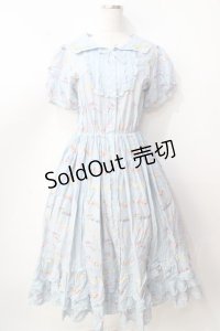 PINK HOUSE / le langage des fleurs ptワンピース  サックス Y-25-09-30-006-LO-OP-AS-ZY