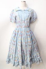 画像1: PINK HOUSE / le langage des fleurs ptワンピース  サックス Y-25-09-30-006-LO-OP-AS-ZY (1)