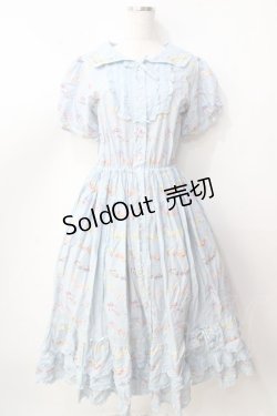 画像1: PINK HOUSE / le langage des fleurs ptワンピース  サックス Y-25-09-30-006-LO-OP-AS-ZY