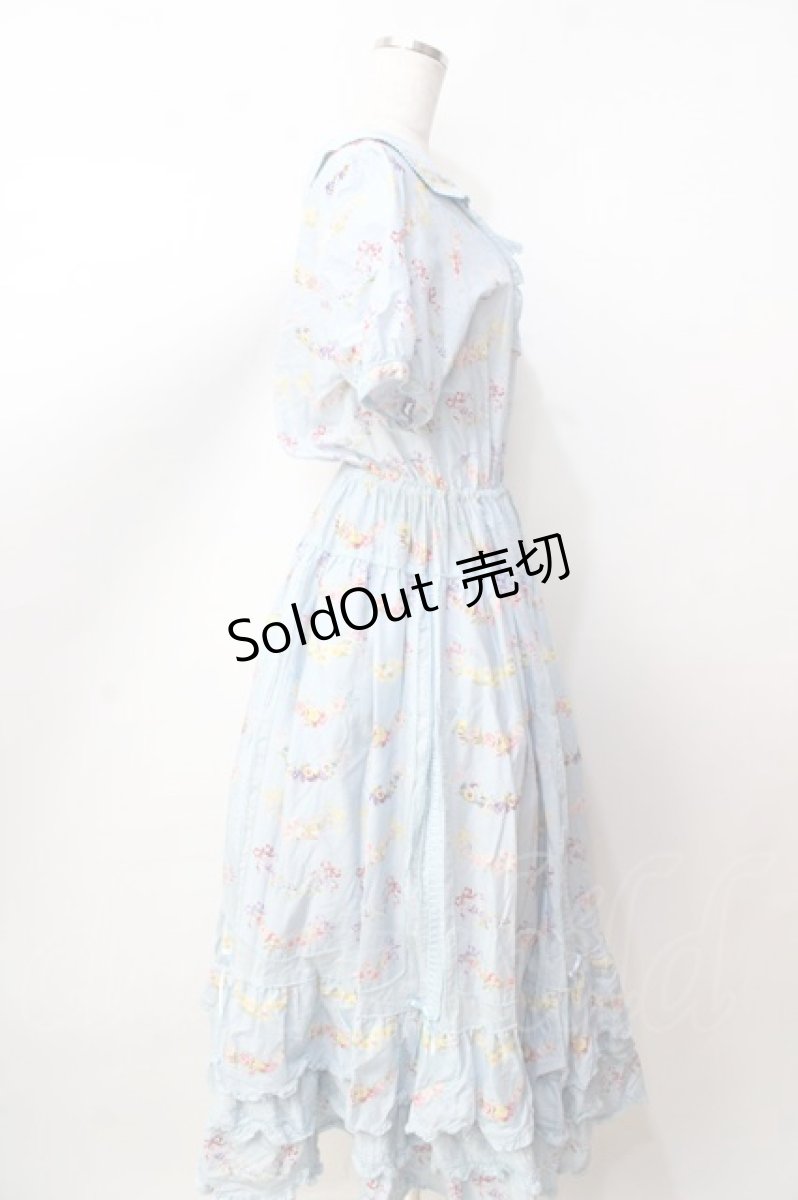 画像6: PINK HOUSE / le langage des fleurs ptワンピース  サックス Y-25-09-30-006-LO-OP-AS-ZY (6)