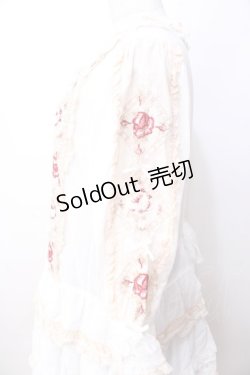 画像4: PINK HOUSE / ローズチュールレース使いパッチワーク風ワンピース  白 Y-25-09-30-008-LO-OP-AS-ZY