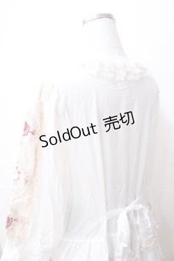 画像6: PINK HOUSE / ローズチュールレース使いパッチワーク風ワンピース  白 Y-25-09-30-008-LO-OP-AS-ZY