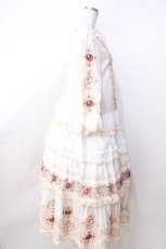 画像7: PINK HOUSE / ローズチュールレース使いパッチワーク風ワンピース  白 Y-25-09-30-008-LO-OP-AS-ZY (7)