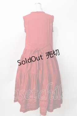 画像2: PINK HOUSE / ローンノースリーブワンピース  赤 Y-25-09-30-009-LO-OP-AS-ZY