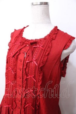 画像3: PINK HOUSE / ローンノースリーブワンピース  赤 Y-25-09-30-009-LO-OP-AS-ZY