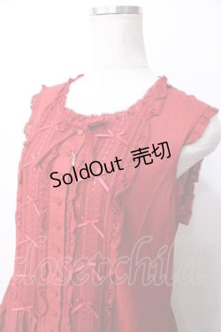 画像3: PINK HOUSE / ローンノースリーブワンピース  赤 Y-25-09-30-009-LO-OP-AS-ZY