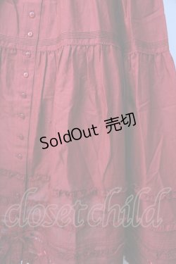 画像4: PINK HOUSE / ローンノースリーブワンピース  赤 Y-25-09-30-009-LO-OP-AS-ZY