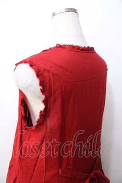 画像5: PINK HOUSE / ローンノースリーブワンピース  赤 Y-25-09-30-009-LO-OP-AS-ZY