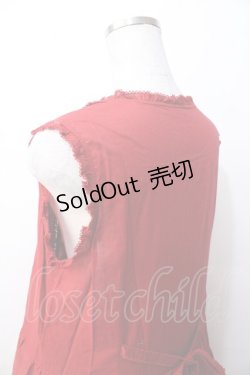 画像5: PINK HOUSE / ローンノースリーブワンピース  赤 Y-25-09-30-009-LO-OP-AS-ZY