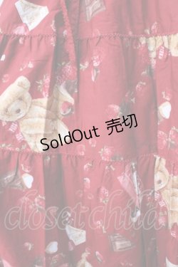 画像5: PINK HOUSE / strawberry choco bearプリントミディワンピース  赤 Y-25-09-30-004-LO-OP-AS-ZY