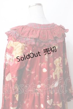 画像6: PINK HOUSE / strawberry choco bearプリントミディワンピース  赤 Y-25-09-30-004-LO-OP-AS-ZY