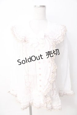 画像1: PINK HOUSE / ドイリーレース使いブラウス  白 Y-25-09-30-014-LO-BL-SZ-ZY
