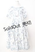 PINK HOUSE / ローズリースプリントワンピース  サックス Y-25-09-30-015-LO-OP-SZ-ZY