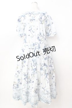 画像2: PINK HOUSE / ローズリースプリントワンピース  サックス Y-25-09-30-015-LO-OP-SZ-ZY