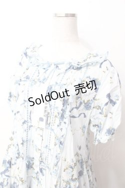 画像3: PINK HOUSE / ローズリースプリントワンピース  サックス Y-25-09-30-015-LO-OP-SZ-ZY