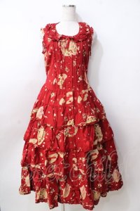 PINK HOUSE / ストロベリーハットワンピース  赤 Y-25-09-30-005-LO-OP-AS-ZY