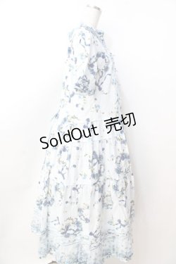 画像6: PINK HOUSE / ローズリースプリントワンピース  サックス Y-25-09-30-015-LO-OP-SZ-ZY