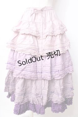 画像1: PINK HOUSE / 段々ピコフリルフリルスカート  紫 Y-25-09-30-016-LO-SK-SZ-ZY