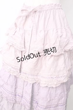 画像3: PINK HOUSE / 段々ピコフリルフリルスカート  紫 Y-25-09-30-016-LO-SK-SZ-ZY