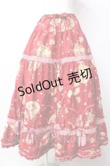 PINK HOUSE / ストロベリーハットスカート  赤 Y-25-09-30-017-LO-OP-AS-ZY