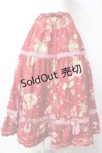 PINK HOUSE / ストロベリーハットスカート  赤 Y-25-09-30-017-LO-OP-AS-ZY