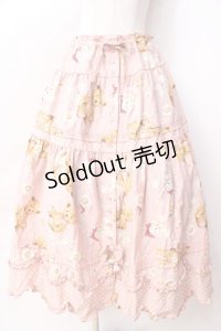 PINK HOUSE / ひな菊ロンドプリントスカート  ピンク Y-25-09-30-018-LO-SK-SZ-ZY
