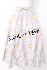 PINK HOUSE / ひな菊ロンドプリントスカート  ラベンダー Y-25-09-30-019-LO-SK-SZ-ZY