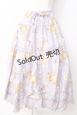 画像1: PINK HOUSE / ひな菊ロンドプリントスカート  ラベンダー Y-25-09-30-019-LO-SK-SZ-ZY