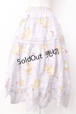 画像2: PINK HOUSE / ひな菊ロンドプリントスカート  ラベンダー Y-25-09-30-019-LO-SK-SZ-ZY
