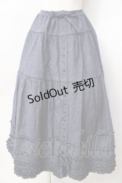 画像1: PINK HOUSE / ライトデニムのスカート F インディゴ Y-25-09-30-020-LO-SK-SZ-ZY