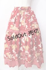 PINK HOUSE / ひな菊ロンドプリントスカート F 赤 Y-25-09-30-021-LO-SK-SZ-ZY