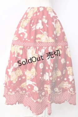 画像2: PINK HOUSE / ひな菊ロンドプリントスカート F 赤 Y-25-09-30-021-LO-SK-SZ-ZY