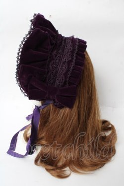 画像2: axes femme kawaii / ベルベットドールハーフボンネット  パープル Y-25-10-03-043-AX-AC-SZ-ZY