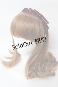 axes femme / ベロアリボンカチューシャ  ワイン Y-25-10-03-049-AX-ZA-SZ-ZT422-F006