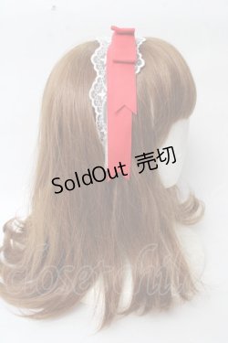 画像3: axes femme Kawaii / レースリボンカチューシャ  赤 Y-25-10-03-051-AX-AC-SZ-ZT422-F006