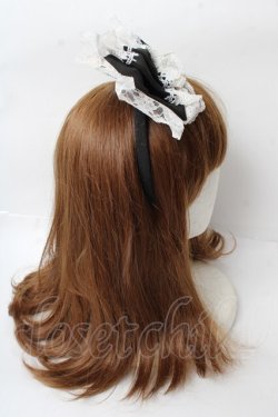 画像3: LOLITA / ビックリボンカチューシャ  黒 Y-25-10-03-053-LO-AC-SZ-ZY