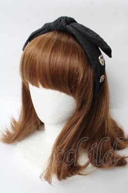 画像1: LOLITA / モチーフ付きカチューシャ  黒 Y-25-10-03-054-LO-AC-SZ-ZY