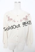 axes femme / フラワーガーデン刺繍カーディガン F 生成り Y-25-10-03-066-AX-TO-SZ-ZI