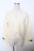 axes femme / シーズナルフルーツニットカーディガン M クリーム Y-25-10-03-070-AX-TO-SZ-ZY
