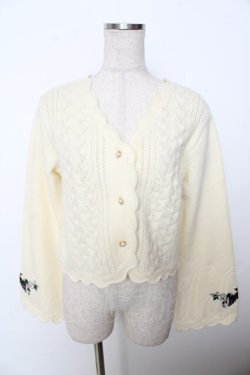 画像1: axes femme / シーズナルフルーツニットカーディガン M クリーム Y-25-10-03-070-AX-TO-SZ-ZY