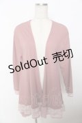 axes femme / 裾レーストッパーカーデ M ピンク Y-25-10-03-071-AX-TO-SZ-ZI